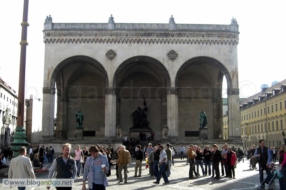 Munich - The Feldherrnhalle in the Odeonplatz